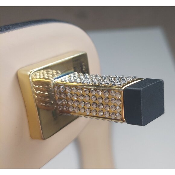 Good American Kickstand Slide Sandal Black Embellished Heel Size 9 NWOB - Picture 7 of 7